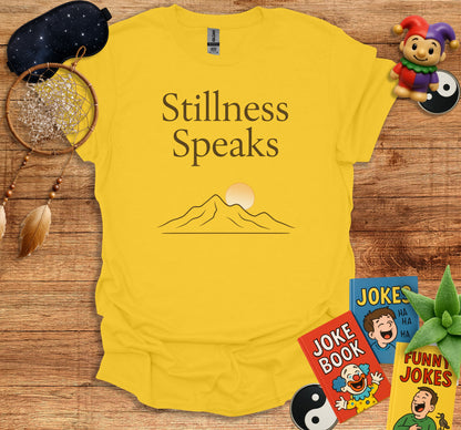 Stillness Speaks Printed Yellow T-shirt product type