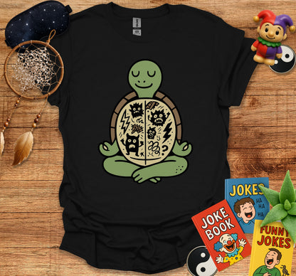 Meditating Turtle Design T-Shirt with Unique Art product type