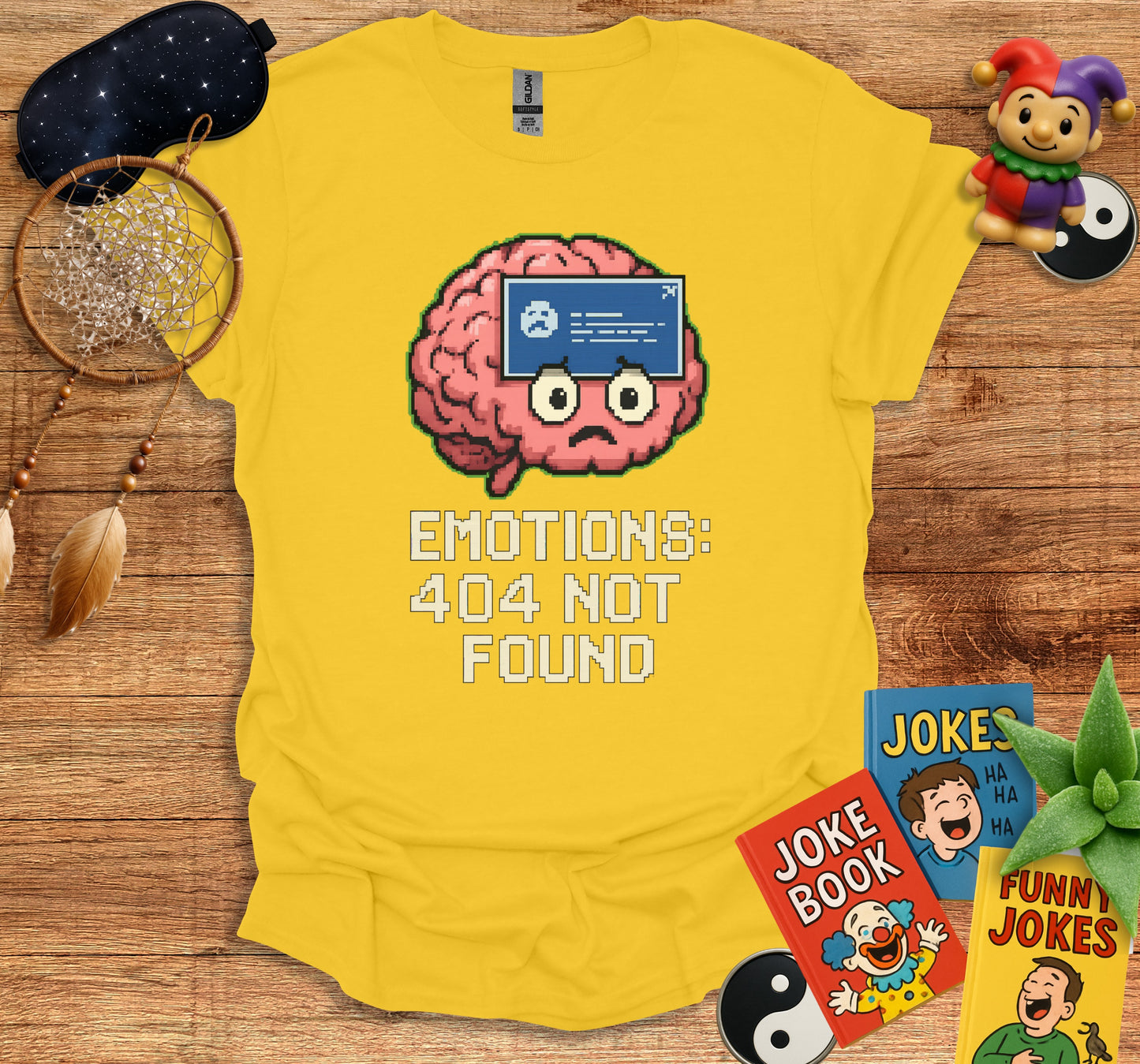 Emotions 404 Not Found Retro Gamer Graphic T-shirt