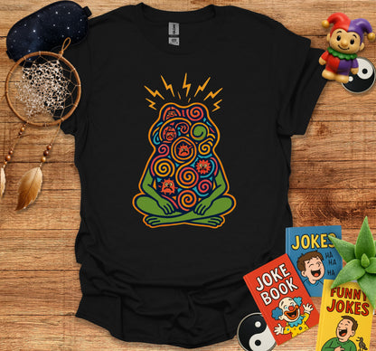 Colorful Psychedelic Meditating Frog Graphic Shirt product
