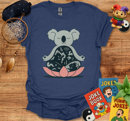Meditation Koala Print T-Shirt Humorous Product type