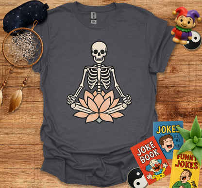 Meditating Skeleton with Lotus Flower T-Shirt product