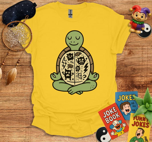 Enlightened Smiling Turtle Graphic T-Shirt product type