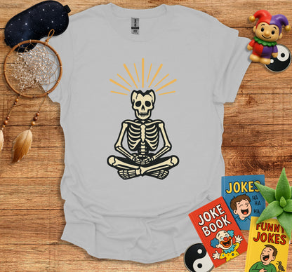 Meditating Skeleton Graphic Tee Shirt Product
