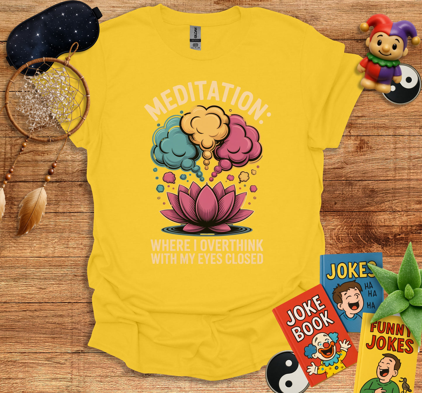 Meditation Overthinking Lotus Graphic T-Shirt
