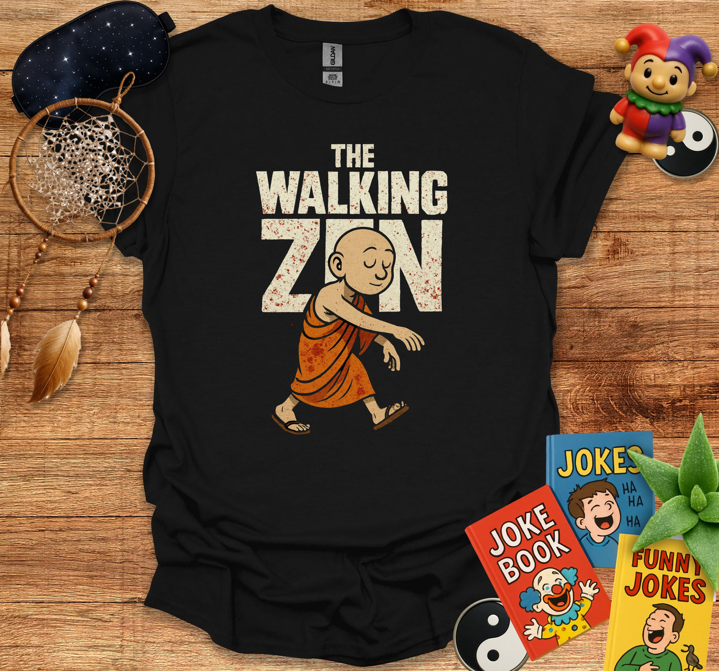 The Walking Zen Meditating Monk Graphic T-shirt product type