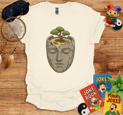 Bonsai Tree within Stone Head Design T-Shirt product