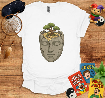 Meditating Face with Tree Design T-Shirt product