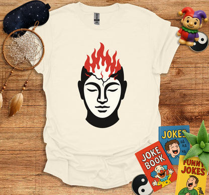 Flaming Buddha Graphic Tee Shirt product type