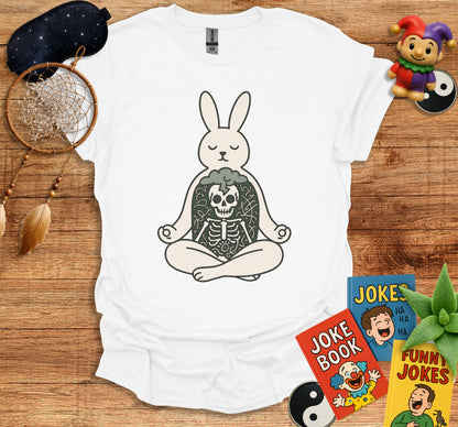 Meditating Bunny with Skeleton Zen T-Shirt product type