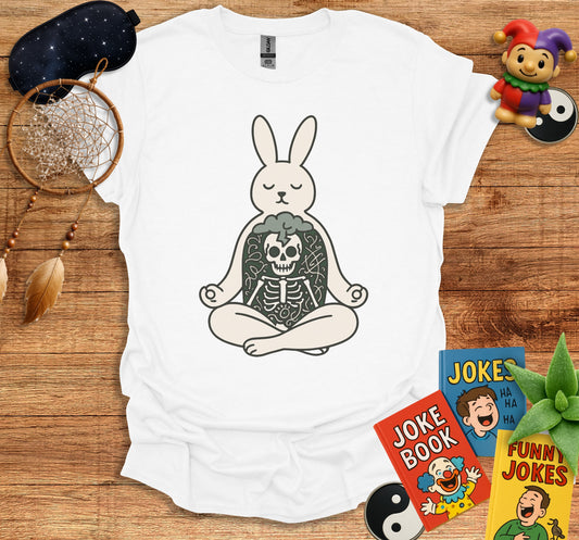 Meditating Bunny with Skeleton Zen T-Shirt product type