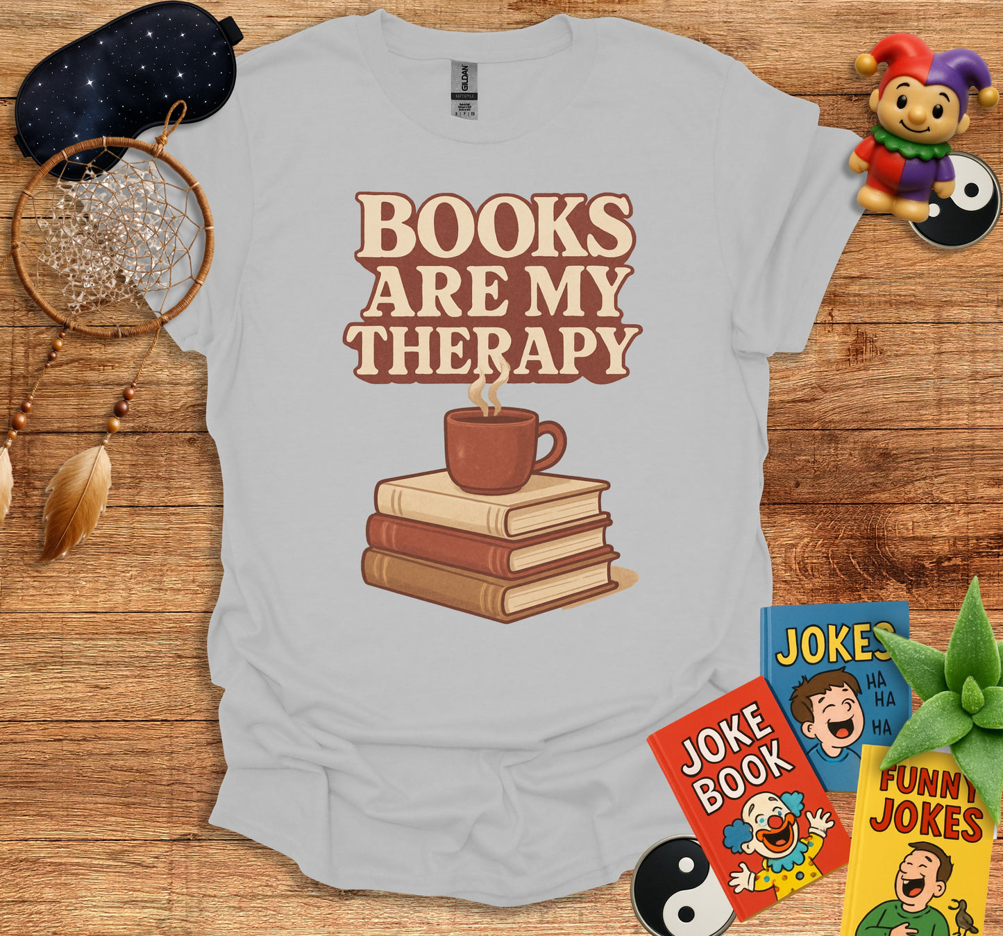Books Are My Therapy Graphic T-Shirt product
