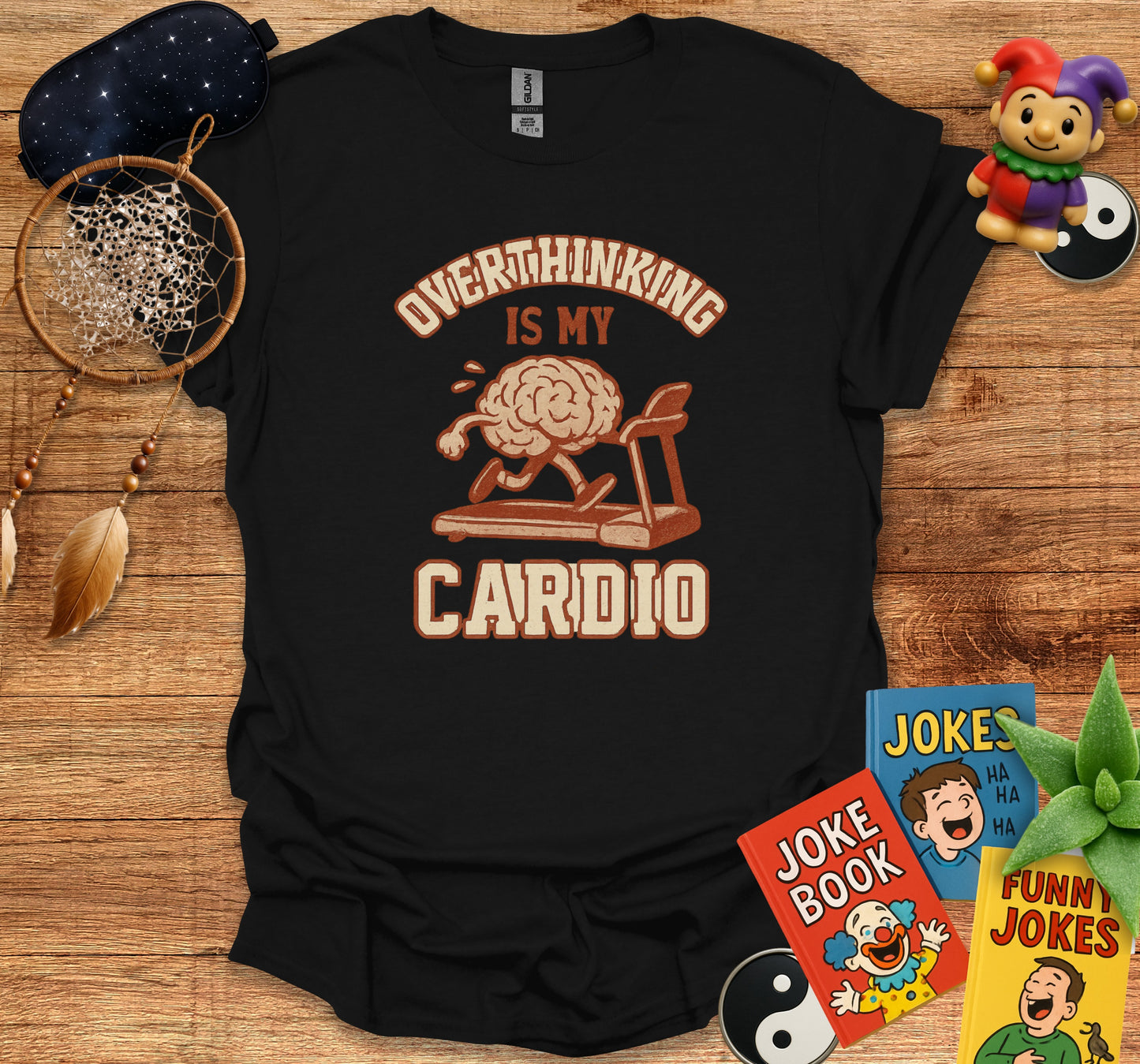 Overthinking Is My Cardio Funny Graphic T-shirt product